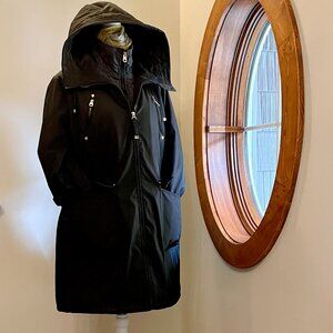 WMS JESSICA SIMPSON winter hooded parka, long length, black, XL